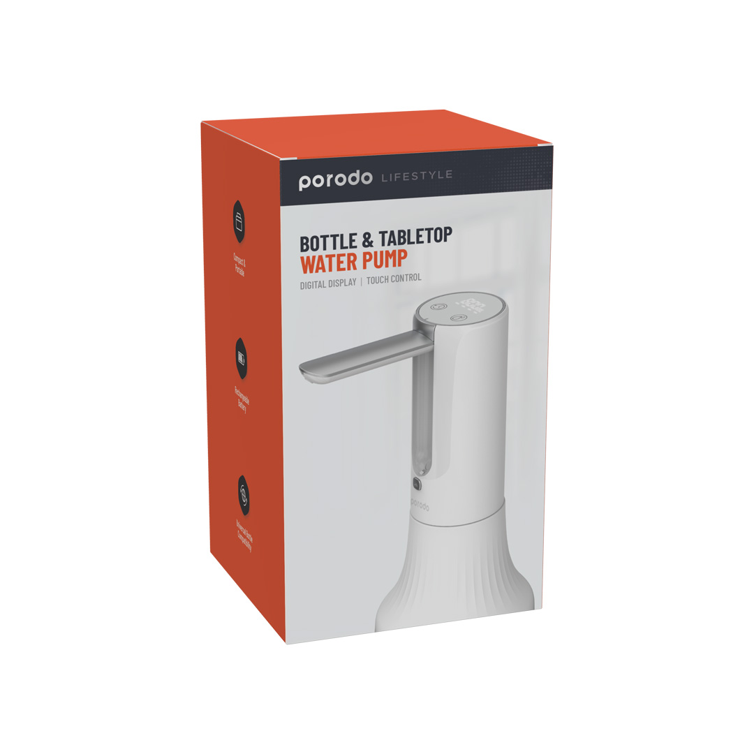 Porodo Lifestyle Bottle & Tabletop Water Pump Digital Display And Touch Control (1)