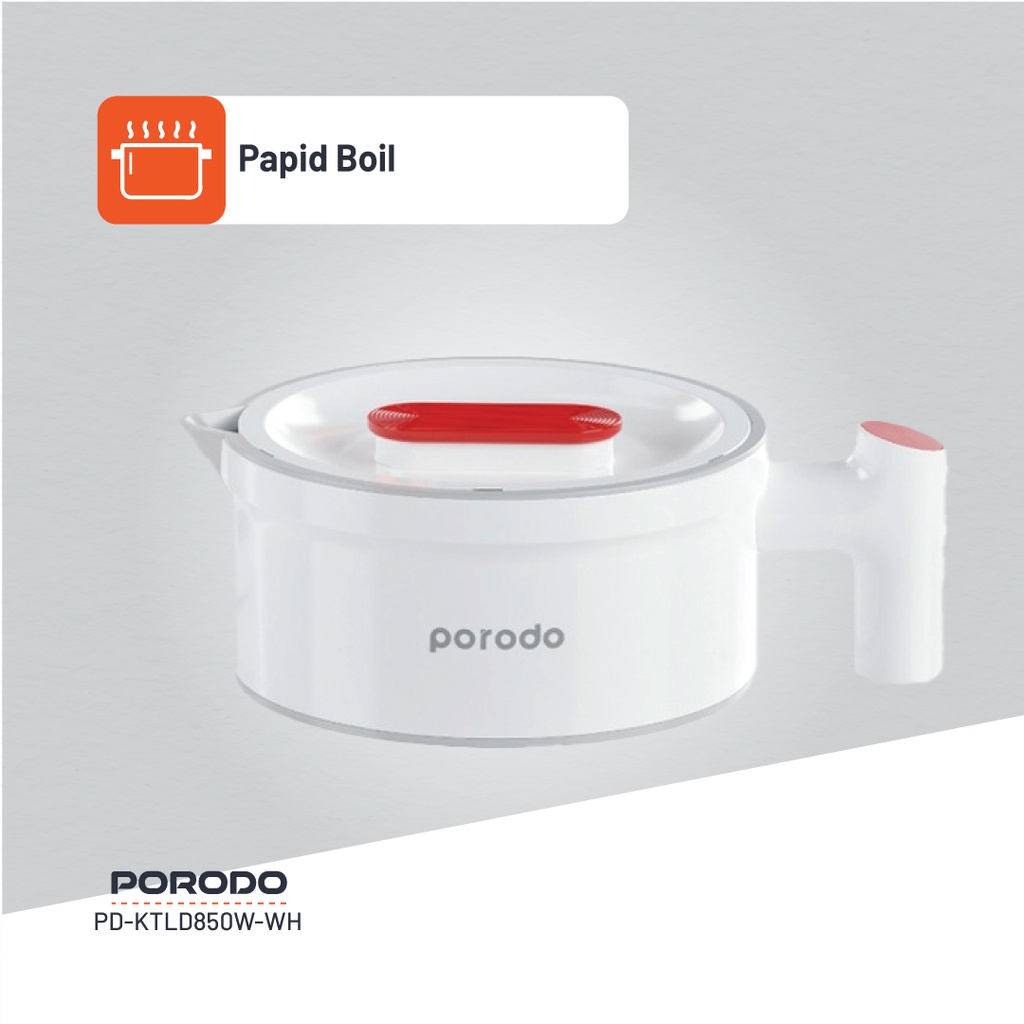 Porodo Lifestyle Portable Folding Electric Kettle - White (5)