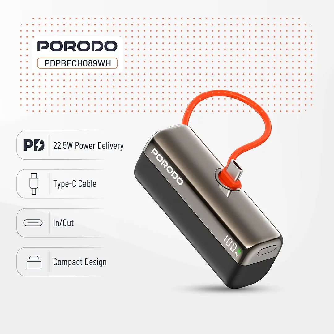 Porodo Pocket Volt 5000mAh Power Bank (4)