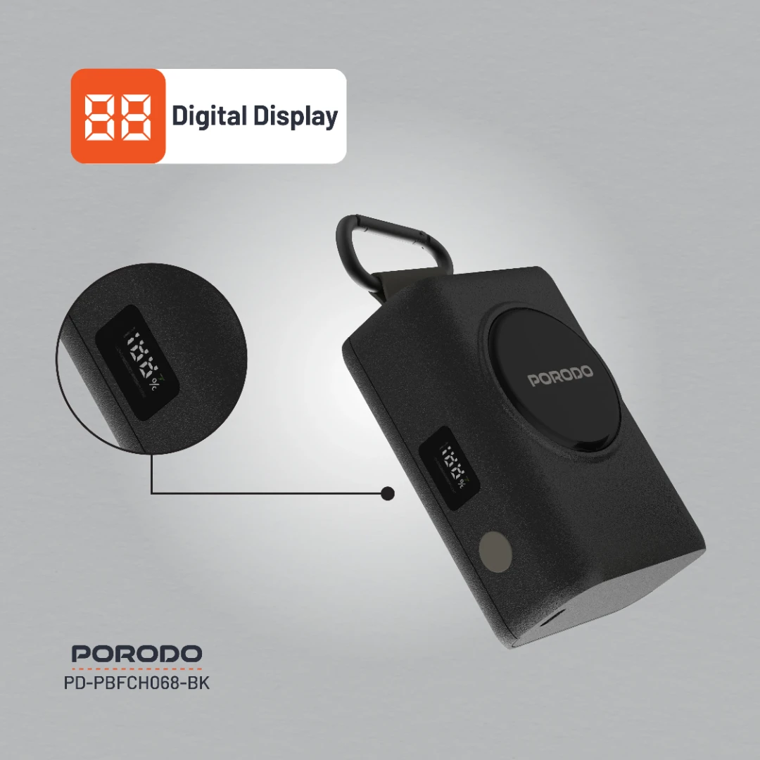 Porodo Power Bank PB068 10000mAh - Black (1)