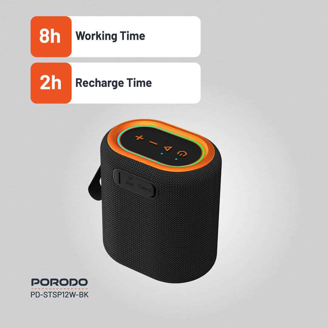 Porodo Soundtec Rave Portable Speaker - Black (1)