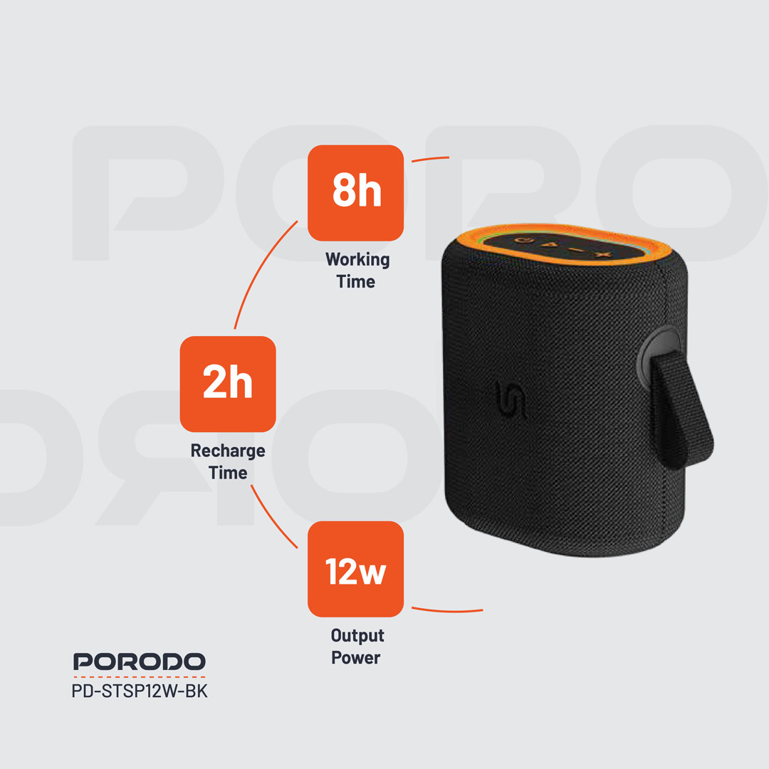 Porodo Soundtec Rave Portable Speaker - Black (3)