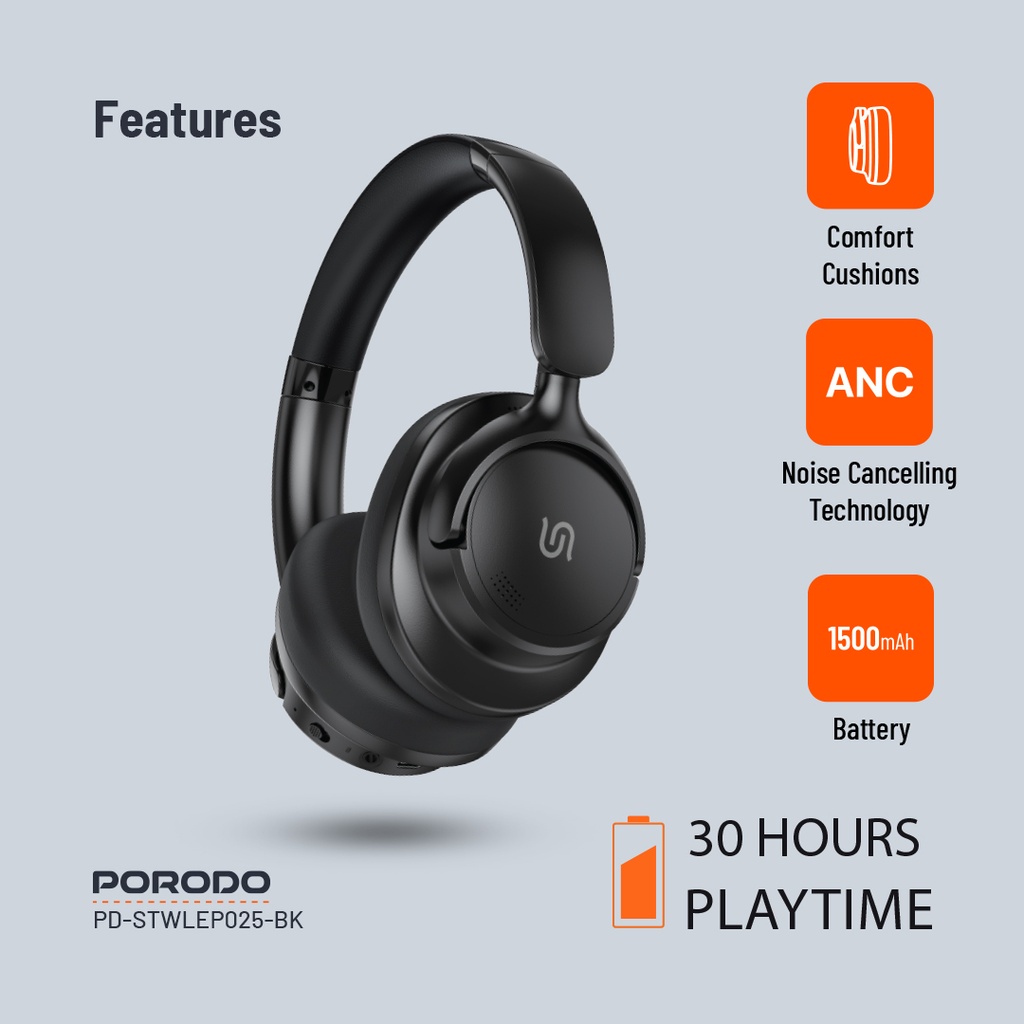 Porodo Soundtec Zen Active Noise-Cancellation Headphone (3)