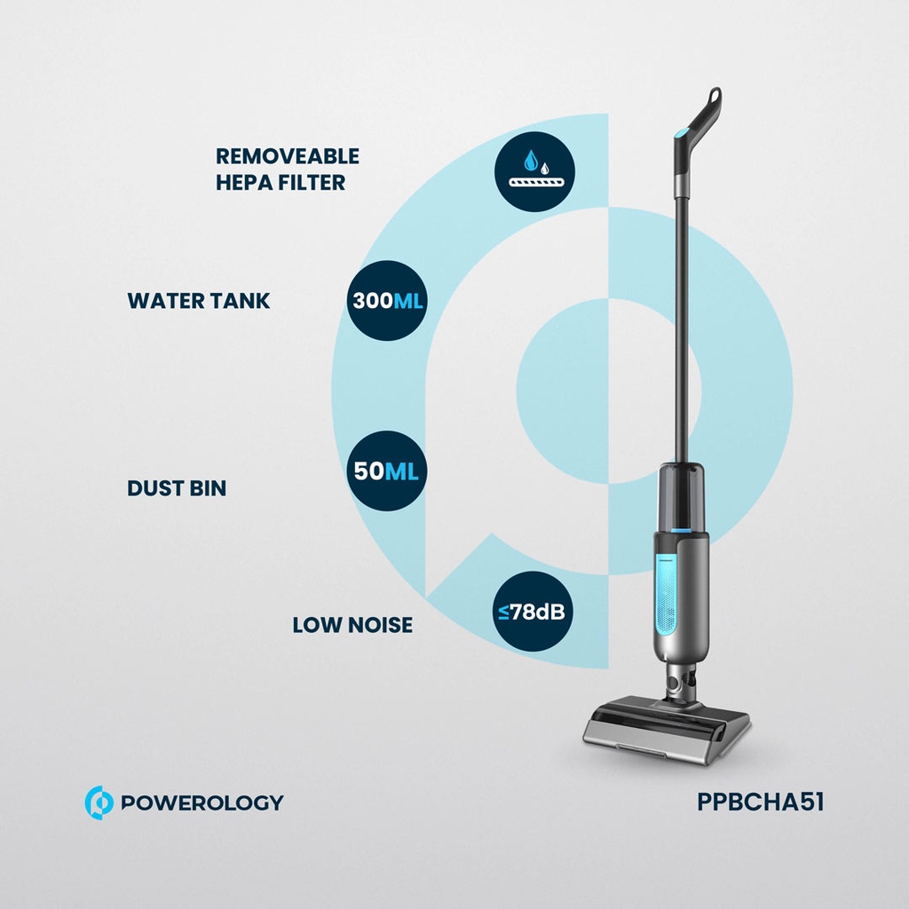 Powerology Dual Design - Cordless Vacuum & Mop - Black (3)