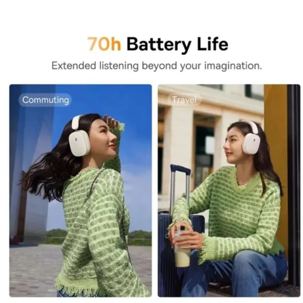 هدفون بلوتوث بیسوس Baseus Bowie H1 NGTW230002 با 70 ساعت شارژدهی و ANC (19)