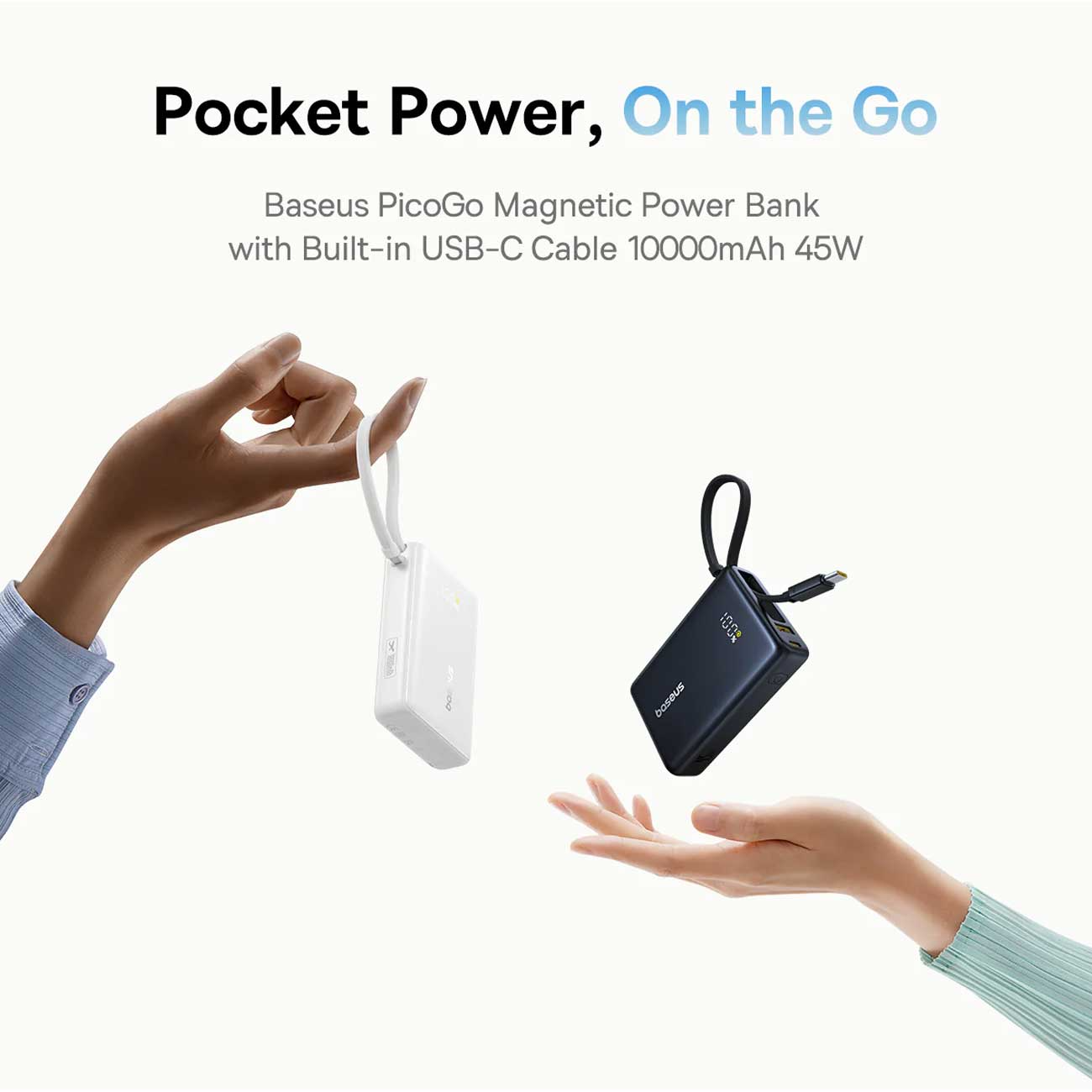 پاوبانک 45 وات 10000 با کابل تایپ سی بیسوس Baseus PicoGo Power Bank PPPG-1W45C (10)