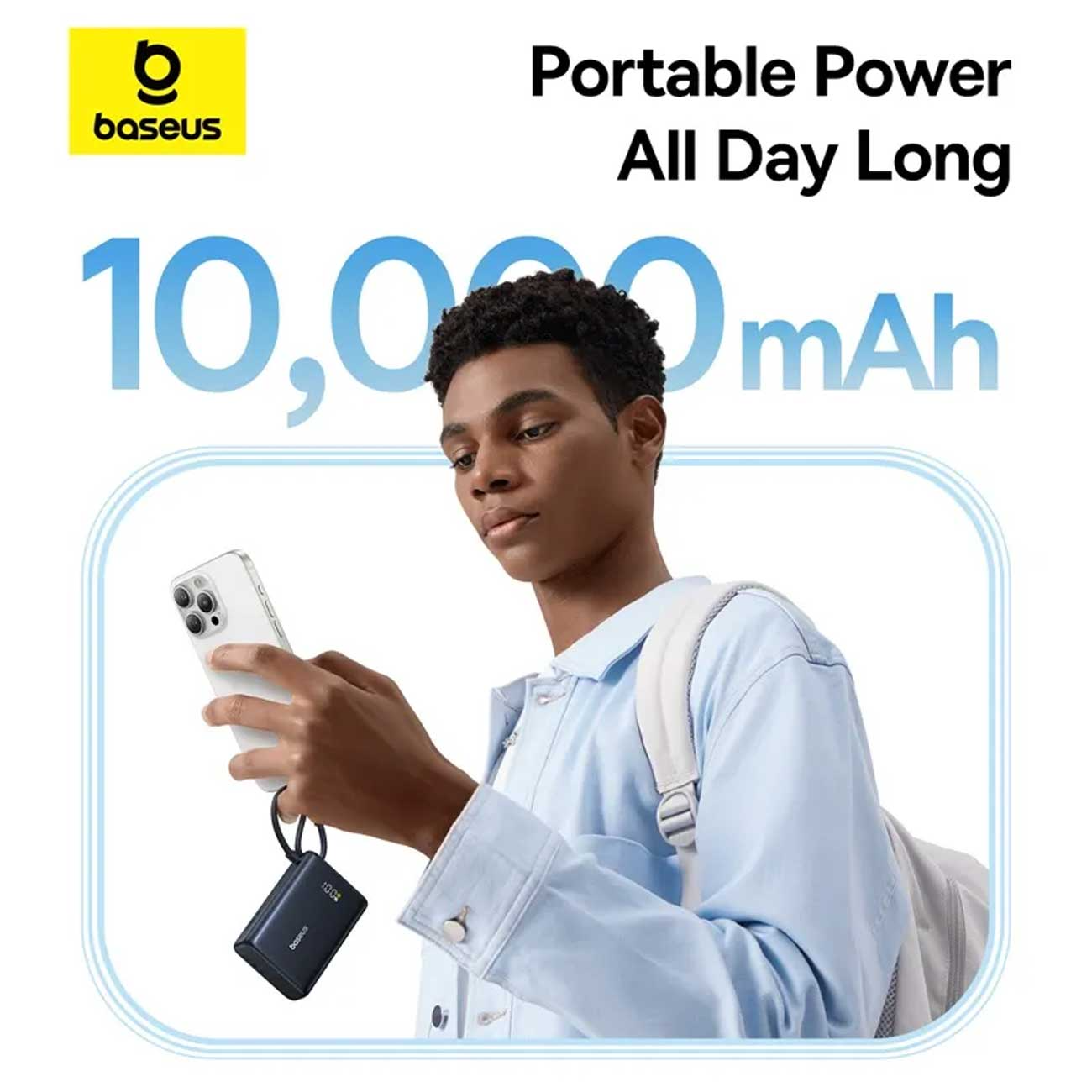 پاوبانک 45 وات 10000 با کابل تایپ سی بیسوس Baseus PicoGo Power Bank PPPG-1W45C (7)