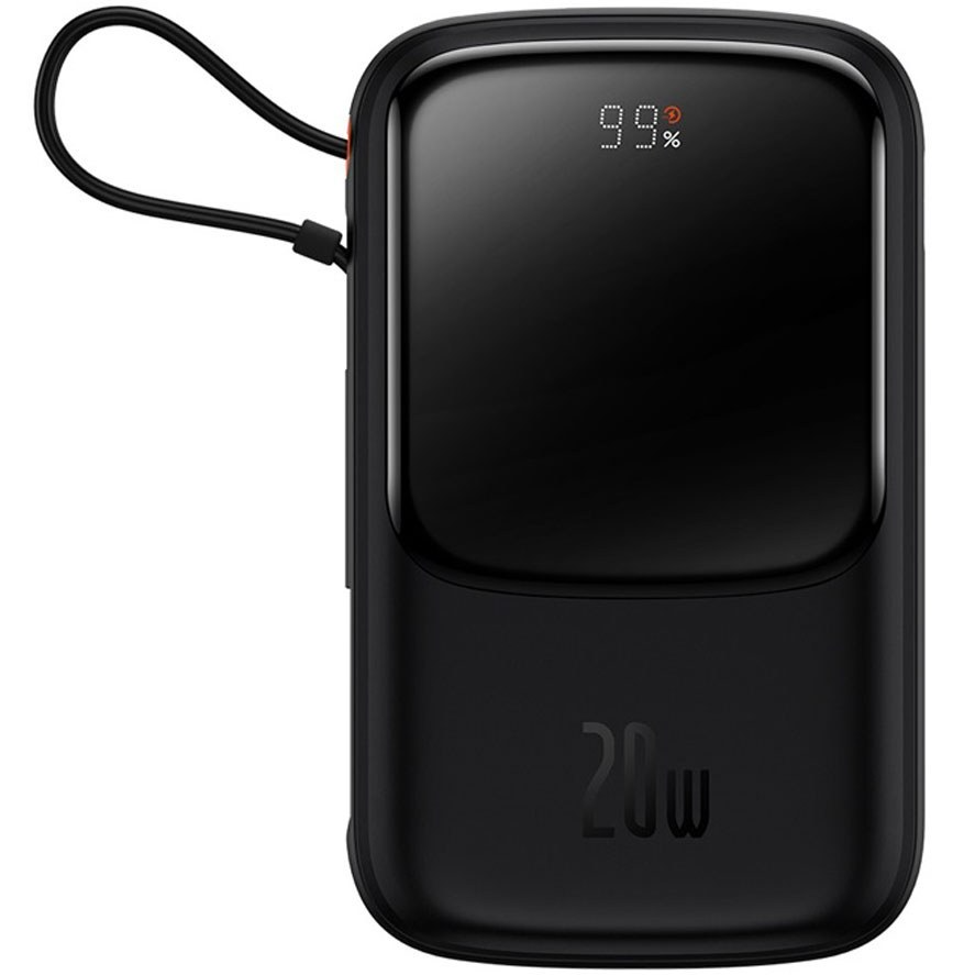 پاوربانک بیسوس Baseus مدل Qpow Pro با کابل لایتنینگ، ظرفیت ۱۰ هزار و توان ۲۰ وات