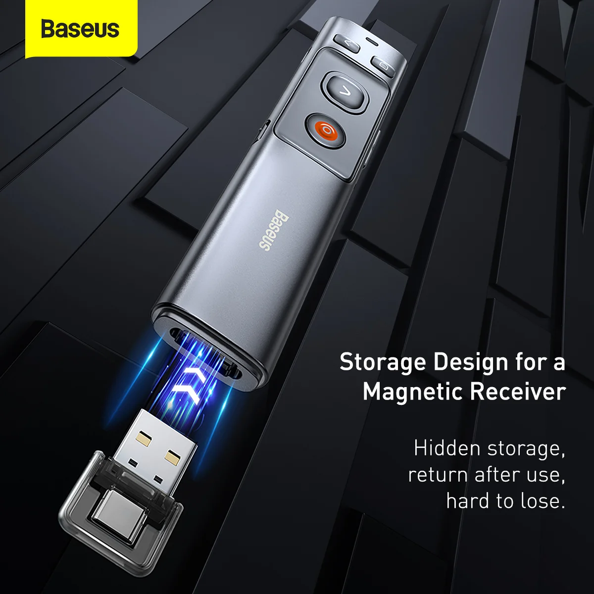 پوینتر و پرزنتر شارژی بیسوس Baseus Wireless Presenter (Charging) WKCD000013 (8)