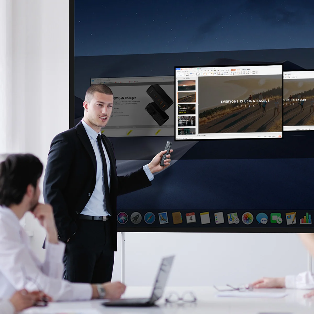 پوینتر و پرزنتر شارژی بیسوس نور سبز Baseus Wireless Presenter WKCD010013 (16)