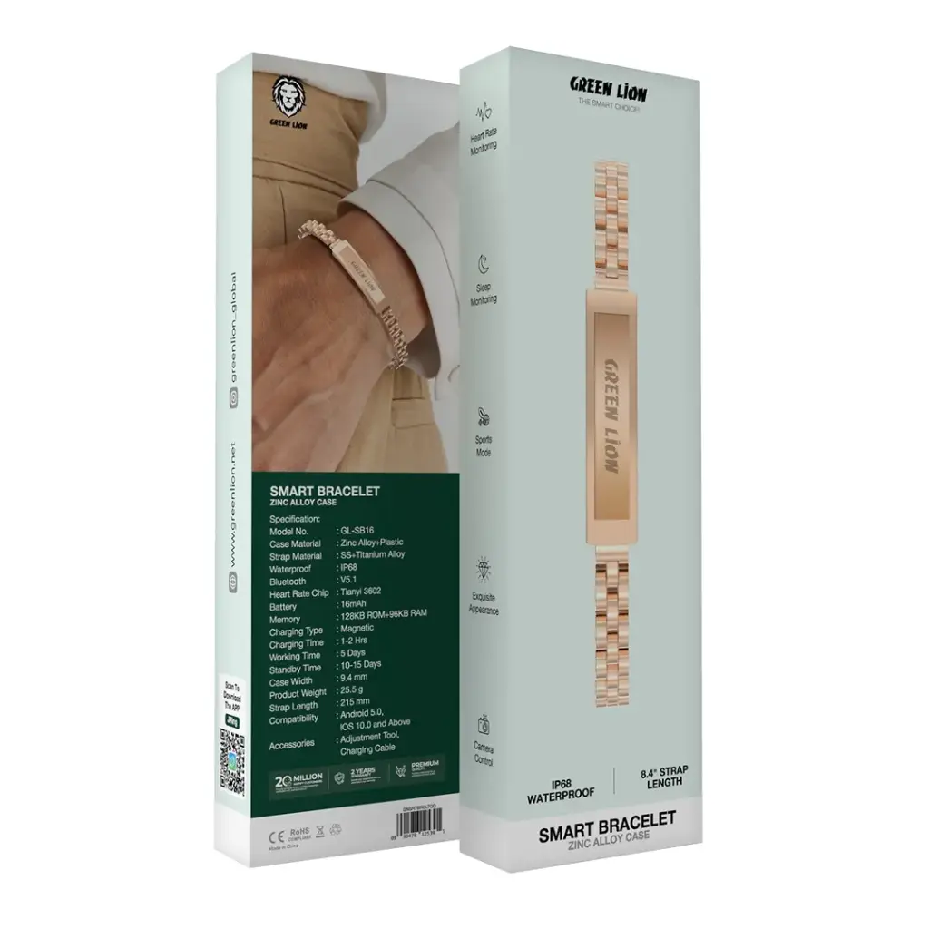 Green Lion Smart Bracelet Zink Alloy Case