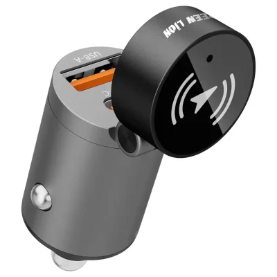 شارژر فندکی با تکنولوژی IOS Finde My گرین لاین Green Lion Tracker Dual Port Car Charger GNTRACCHRBK