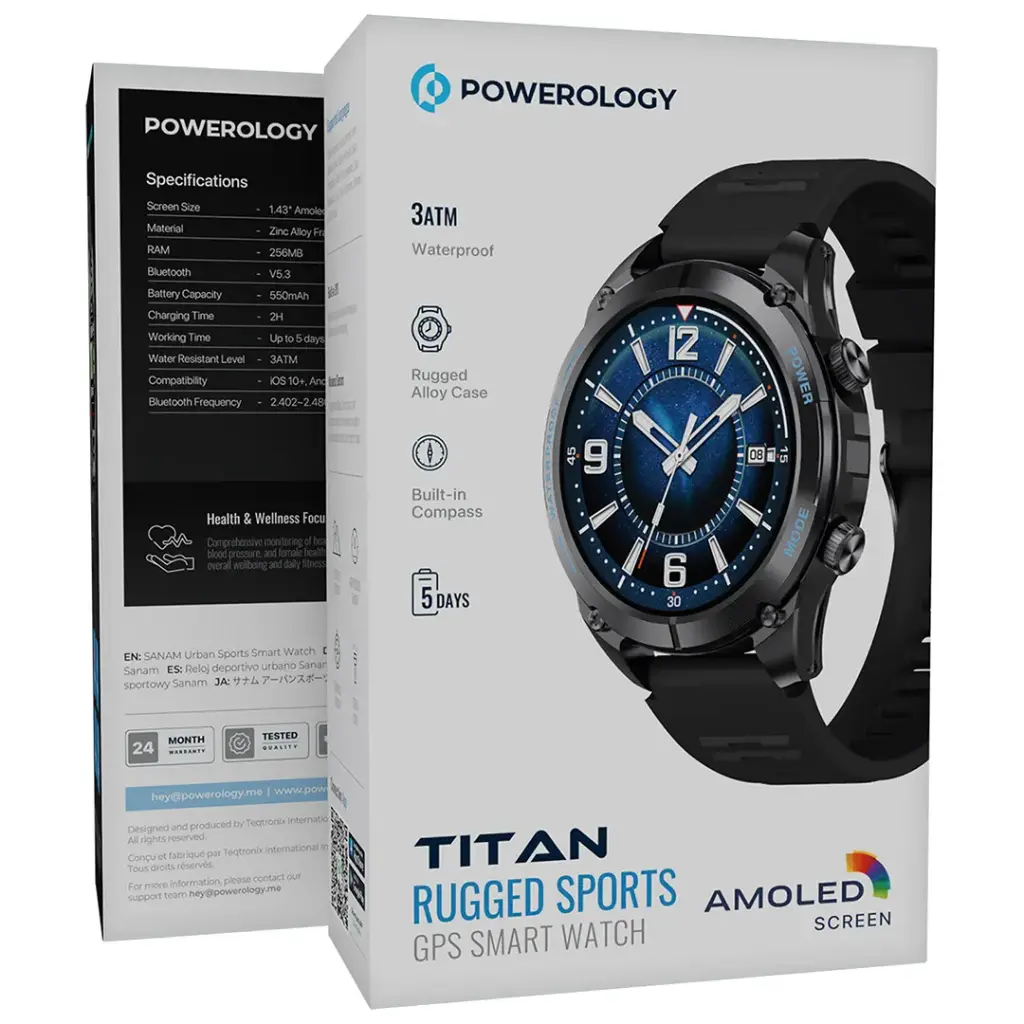 Powerology Titan Rugged Sports GPS Smart Watch (1)