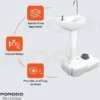 روشویی قابل حمل پرودو مدل Porodo Portable Handwash Station – Foot Pump Operated - Image 2