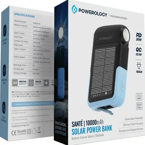 5_پاوربانک-سولار-10000-پاورولوژی-مدل-Sante-Solar-Power-Bank