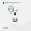 قهوه ساز قابل حمل کمپیناس 80 میلی لیتر گرین لاین Green Lion Campinas Portable Coffee Maker 80mL - Image 2