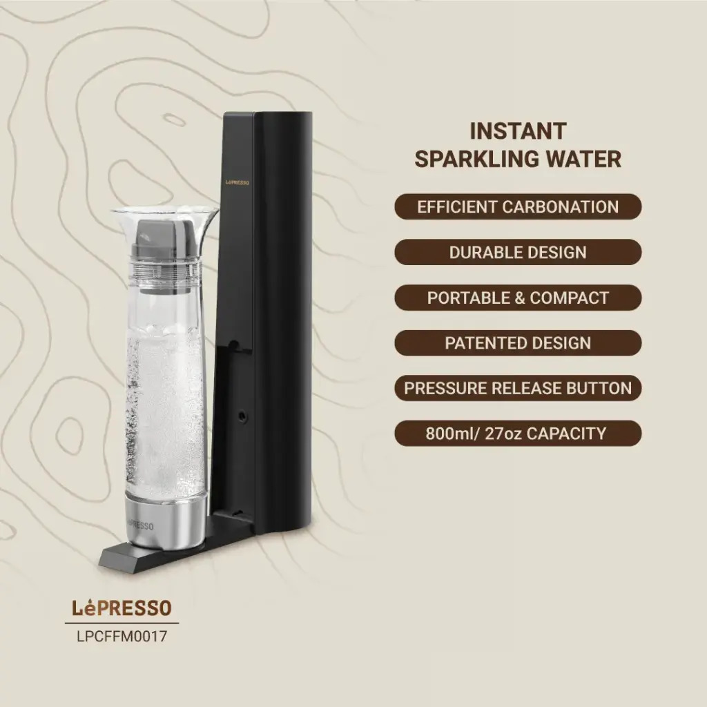 مكينة صنع المياء الغازي والصودا ليبريسو 800 مللي LePresso Carbonator Instant Sparkling Water (5)