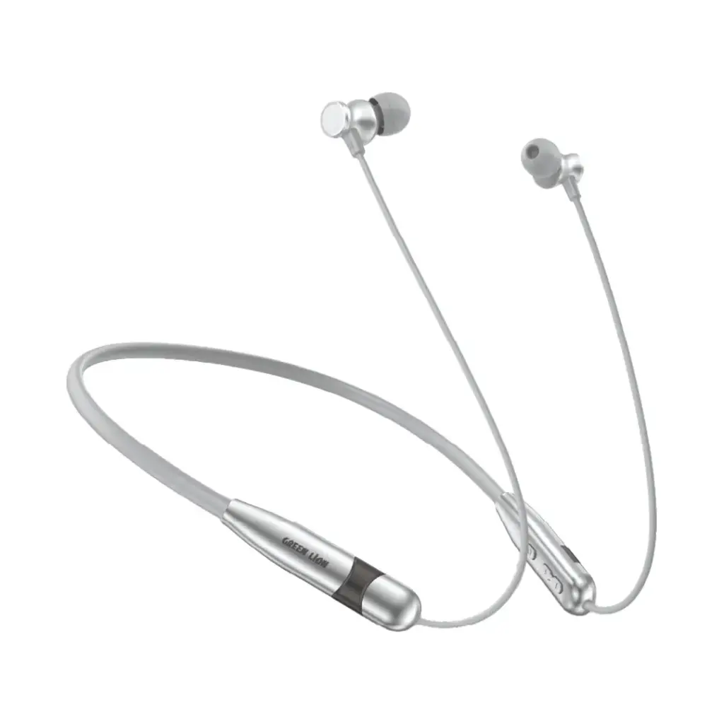 GNNECKXSL-Green-Lion-Neck-X-Wireless-Neckband-Silver