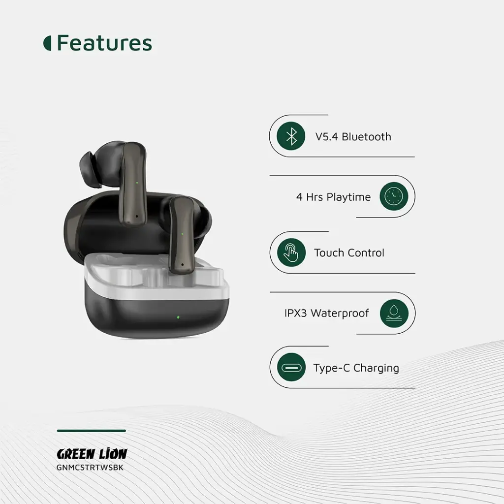 Green Lion Manchester True Wireless Earbuds (5)