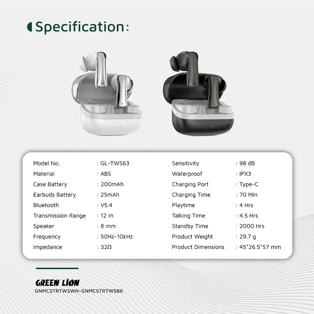 Green Lion Manchester True Wireless Earbuds