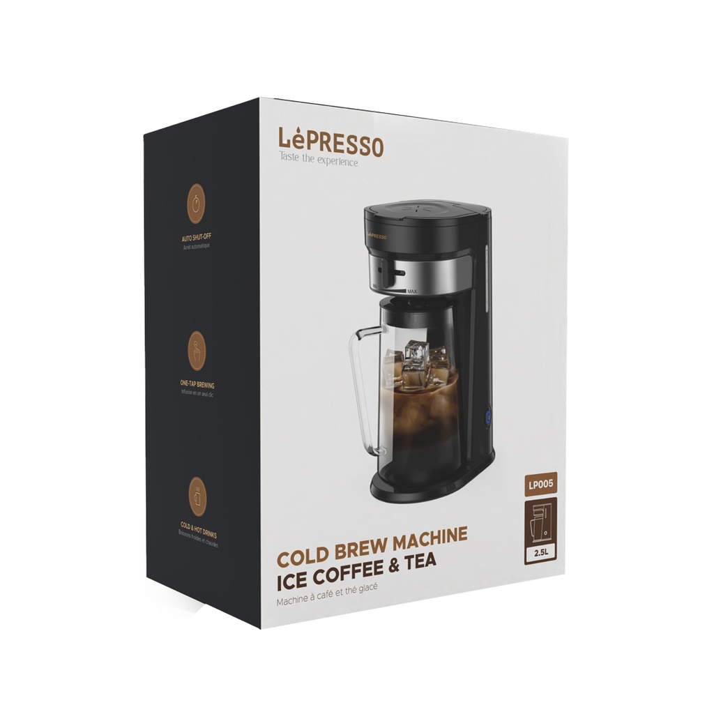 LePresso Cold Brew Machine Ice Coffee & Tea - Black