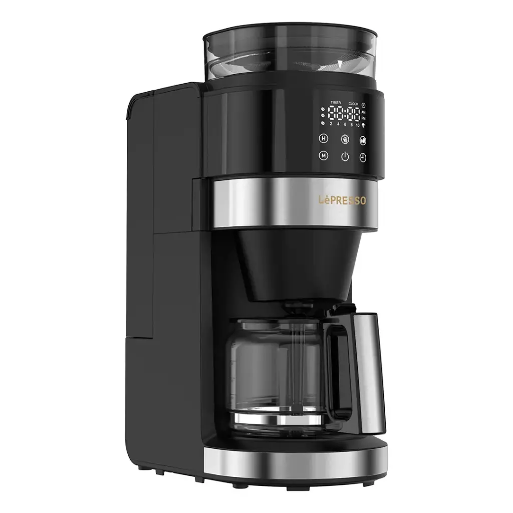 Lepresso Coffee Brewer With Bean Grinder - Black (1)