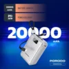 پاوربانک 20000 هزار 20 وات پرودو مدل PORODO PETITE 20000mah PD 20W DISPLAY - Image 2