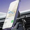 هولدر مگنتی موبایل خودرو و شارژر وایرلس آیفون و اپل واچ لولو مدل Levelo Siena 2 in 1 Wireless Car Charger - Image 5
