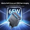 شارژر سریع 65 وات شفاف GaN یسیدو مدل Yesido YC101 - Image 2