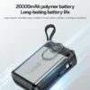 پاوربانک 20000 هزار 35 وات با کابل‌های داخلی Type‑C و iP  یسیدو مدل YESIDO YP94 - Image 4