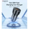 شارژر فندکی یسیدو 50 وات مدل Yesido Y64 Aluminum Alloy Super Fast Charging QC + PD Dual Ports - Image 2