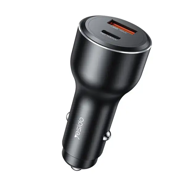 8187282.webp شارژر فندکی 118 وات یسیدو مدل Yesido Y65 Super Fast Charging Aluminum Alloy USB & Type‑C Dual Ports - Image 1