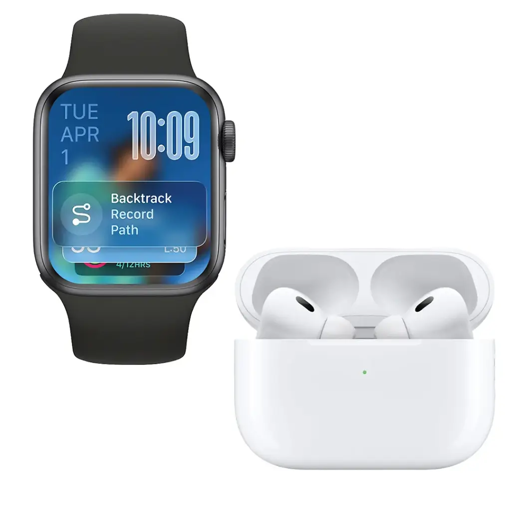 GNDYDUOSWBUD-Green-Lion-Dynamic-Duo-41mm-Smart-Watch-Earbuds-Pro-2-Black.webp ست هوشمند ساعت هوشمند و ایرپاد گرین لاین مدل Green Lion Dynamic Duo 41mm Smart Watch & Earbuds Pro 2 GNDYDUOSWBUD - Image 1