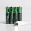 پک ۴ عددی باتری نیم‌قلمی آلکالاین شارژی گرین لاین مدل Green Lion AAA Rechargeable Battery - Image 2