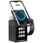 شارژر وایرلس گرین لاین مدل Green Lion Smart Station Pro LCD Display Wireless Charger with Speaker
