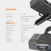 شارژر فندکی 120 وات خودرو پرودو مدل Porodo 120W Car Charger Hub Triple‑Port Lighter Socket - Image 11