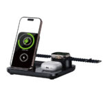 شارژر وایرلس سه‌کاره گرین لاین مدل Green Lion 3 in 1 Multifunctional Wireless Charger GN3IN1MWCBK