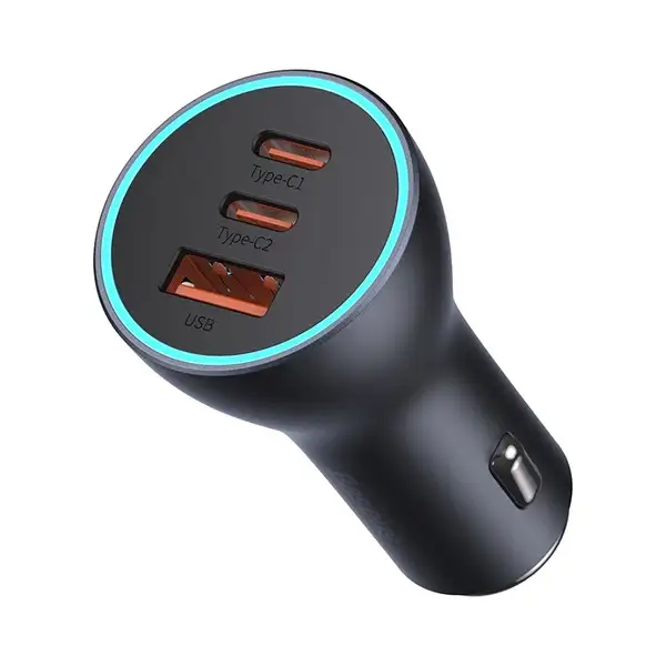 eng_pm_Baseus-Golden-Contactor-Pro-car-charger-USB-A-2x-USB-C-65W-dark-gray-CGJP010013-96887_1 شارژر فندکی 40 وات دو پورت بیسوس مدل Baseus CGJP000013 - Image 1