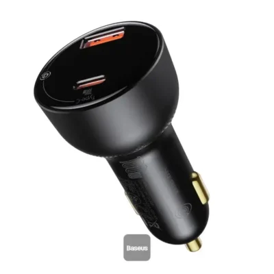شارژر فندکی 60 وات دو پورت بیسوس مدل Baseus CGJP010013
