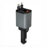 شارژر فندکی ۶۵ وات با کابل جمع‌شونده گرین لاین مدل Green Lion Retractable Car Charger GNRTCC65WGY