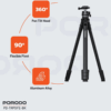 سه پایه با قابلیت تنظیم ارتفاع دوربین پرودو مدل Porodo Flexible Tripod PD-TRPSFE-BK - Image 5