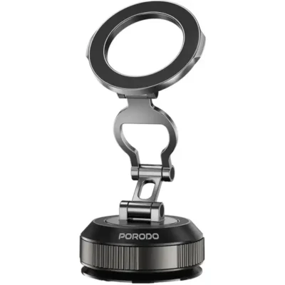 پایه نگهدارنده گوشی مغناطیسی پرودو مدل Porodo Vacuum Suction Magnetic Phone Holder PDMSMPHBK