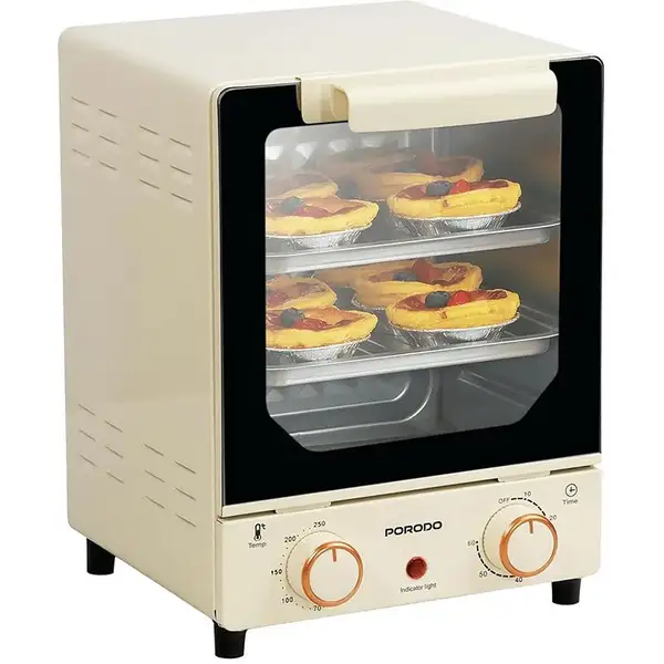 vvYp7zNSYN4ll_t8 فر برقی مینی میزی پرودو مدل Porodo Vertical Design Temp Glass Mini Oven - Image 1