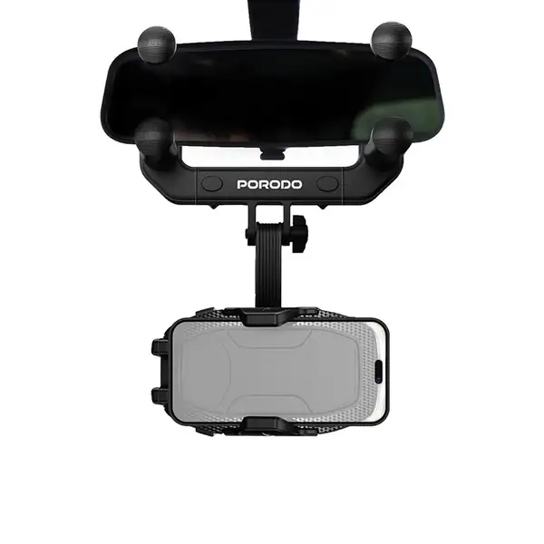 هولدر-جلو-آینه-خودرو-1 هولدر موبایل آینه جلو خودرو پرودو مدل Porodo Mirror Mounted Phone Holder Bracket PDRVMPH - Image 1