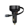شارژر فندکی 60 وات بیسوس مدل Baseus Enjoyment Pro Car Charger U+Retractable Type-C - Image 2