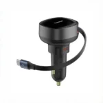 شارژر فندکی 60 وات بیسوس مدل Baseus Enjoyment Pro Car Charger U+Retractable Type-C