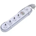 چند راهی ظرفیت 4 عدد کابل 2 متر و شارژر USB و Type-C الدینیو مدل LDNIO SE1