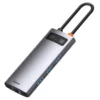 هاب 6 پورت 100 وات بیسوس مدل Baseus Metal Gleam 6 in 1 CAHUB-CW0G Multifunctional Type-C HUB 100W