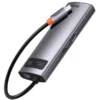 هاب 6 پورت 100 وات بیسوس مدل Baseus Metal Gleam 6 in 1 CAHUB-CW0G Multifunctional Type-C HUB 100W - Image 2