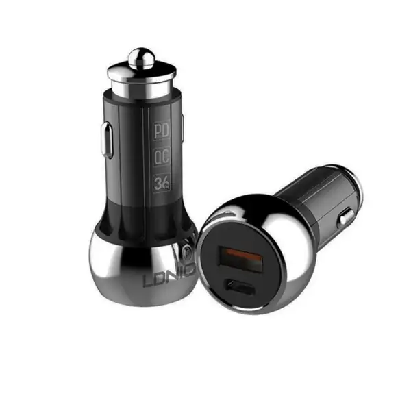 3d40c2aa7e024b1280603f28b8a5b360 شارژر فندکی فست شارژ الدینیو ۳۸ وات مدل LDNIO C1 PD+QC3 - Image 1